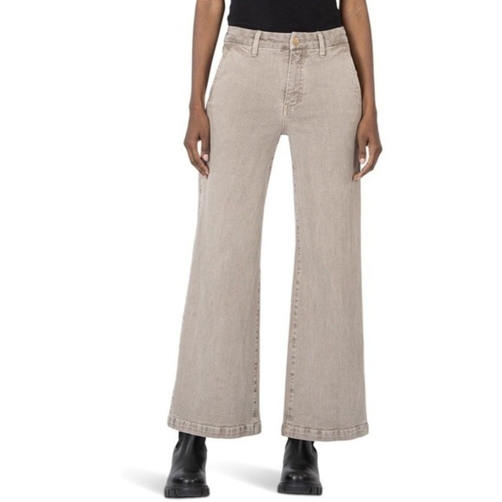 KUT from the Kloth Women's Meg High Rise Fab Ab Wide Leg Slash Frt Pockets 8
